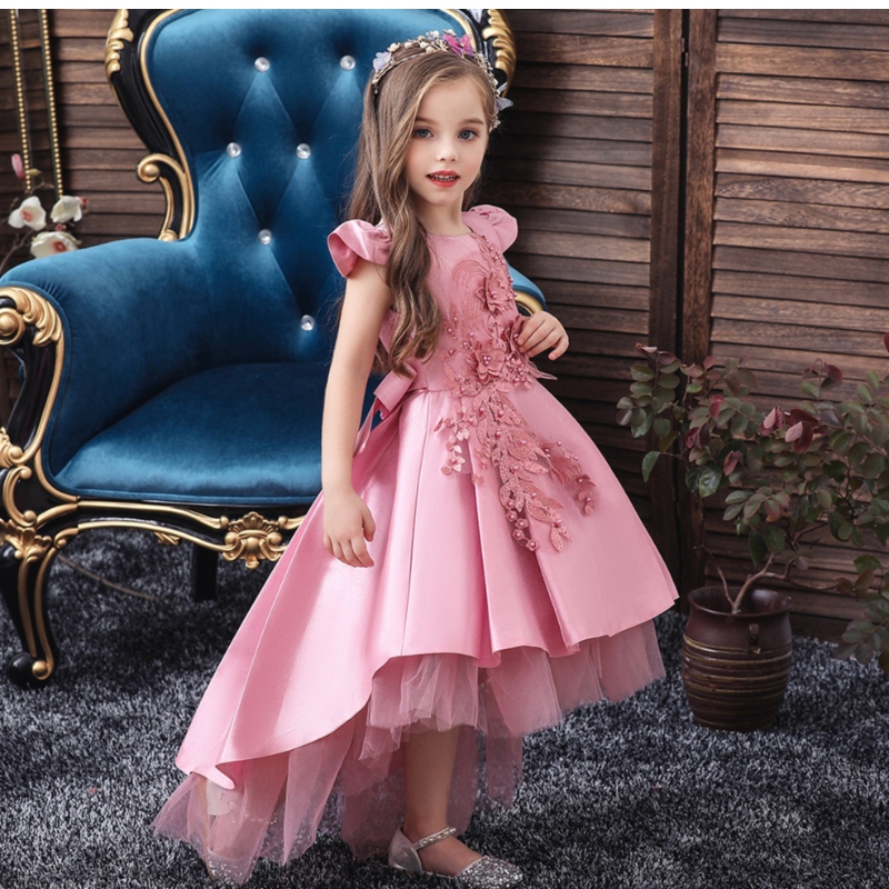Amazon Children's Trailing Dress Girls Dovetail Mesh Rok Princess Dress
