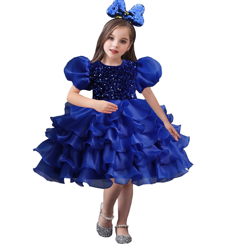 Bruiloftsfeestjurk voor meisjes bloem tule verjaardag kinderen jurken tutu kralen prom avondjurk kinderen elegante prinsesjurk