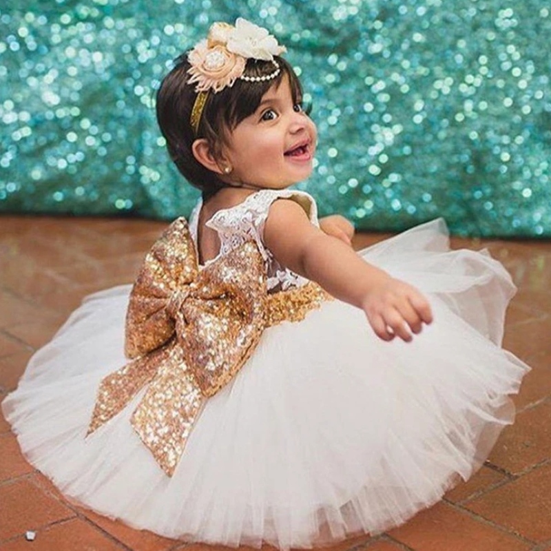 Babymeisjesjurken voor babykinderen 1 2 jaar oude verjaardagsfeestjes jurk kinderen elegante prom jurk
