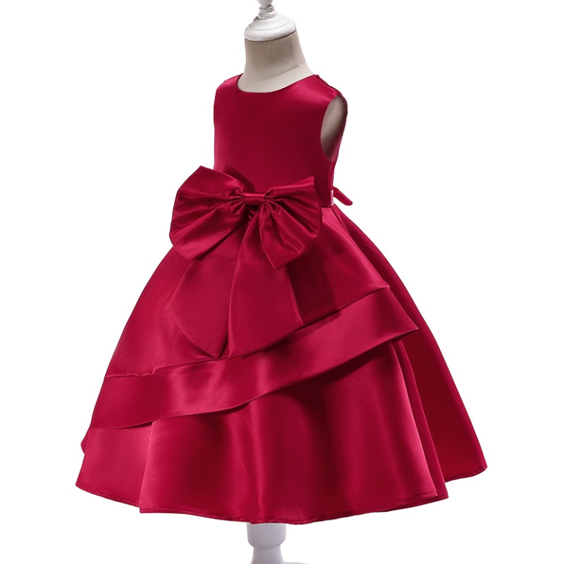 Girl Princess Dress Red Party Dress Children \\'s Dress Girls Performance Costuumes