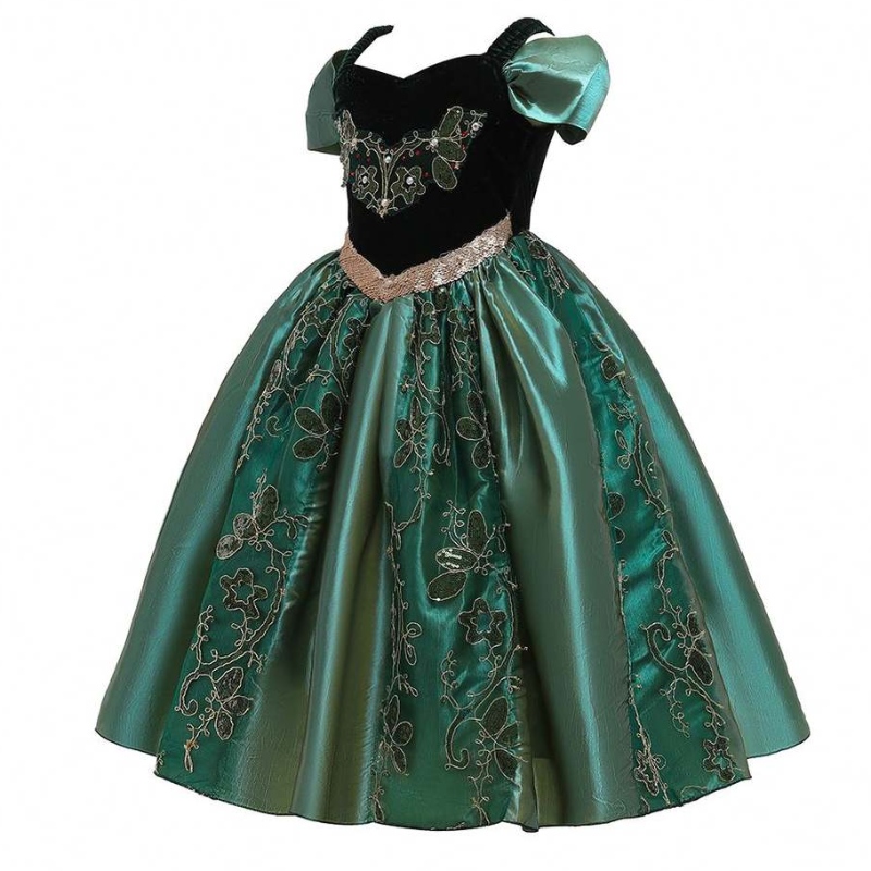 Baige 3-8 jaar oud babymeisje bloemjurk kinderen chique kleding kinderen feestjurk