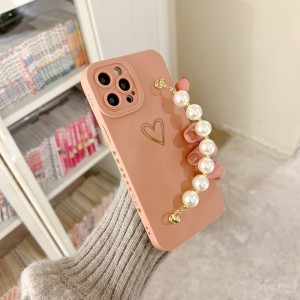 Hetnieuwe product is van toepassing op Apple iPhone14Pro Pearl Bracelet Protective Case, en de lens is volledig beschermd en opgewaardeerd