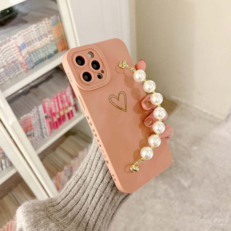 Hetnieuwe product is van toepassing op Apple iPhone14Pro Pearl Bracelet Protective Case, en de lens is volledig beschermd en opgewaardeerd