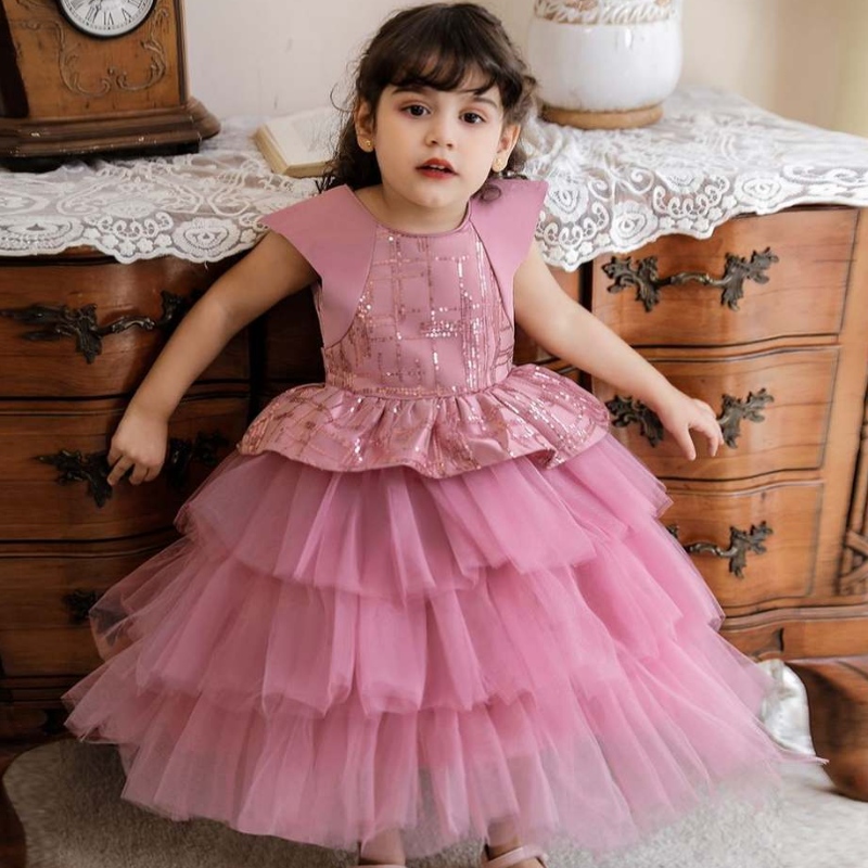 Baigenieuw ontwerp peuter babymeisje baby prinses tulle tutu jurk kinderen bruiloft feestjurken