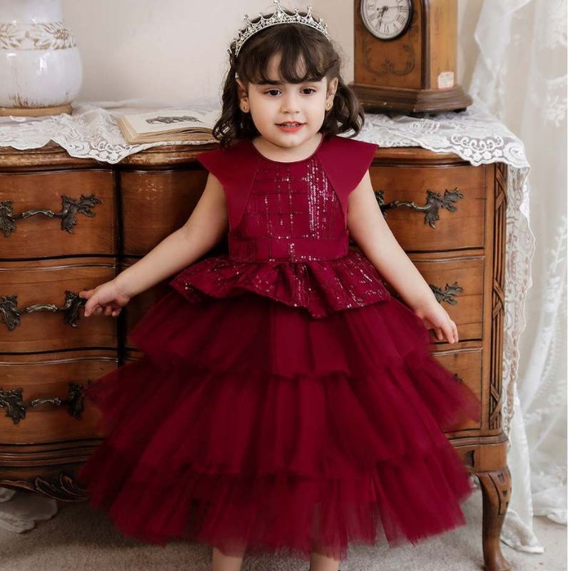 Baigenieuw ontwerp peuter babymeisje baby prinses tulle tutu jurk kinderen bruiloft feestjurken