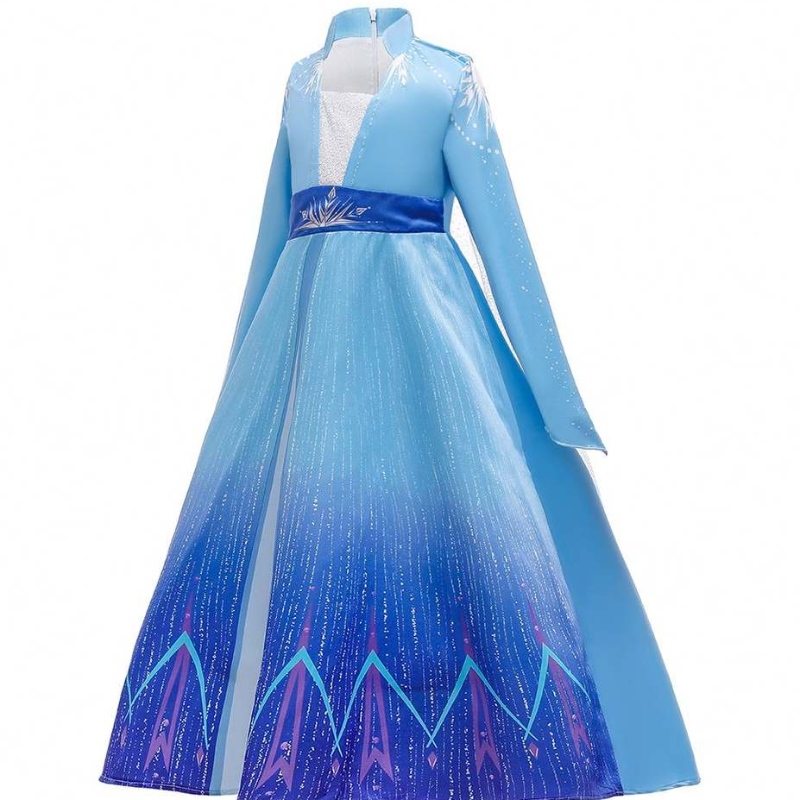 Baige hete verkoop kinderen kleding meisjes ellsa kostuum jas cosplay meisje jurk