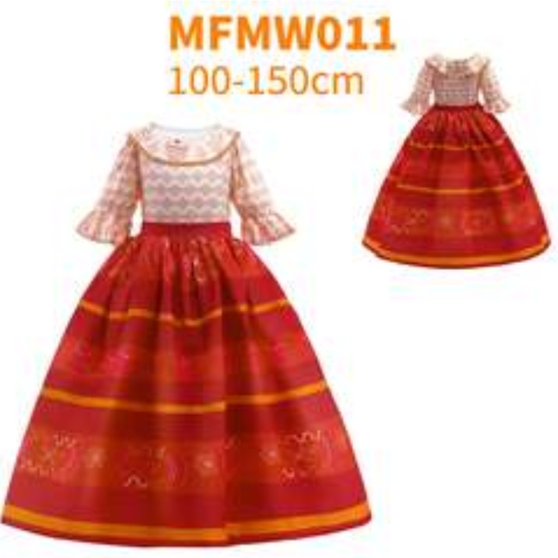 Baige encanto mirabel luisa cosplay kostuum meisje feestjurk Halloween Princess -jurk met tas