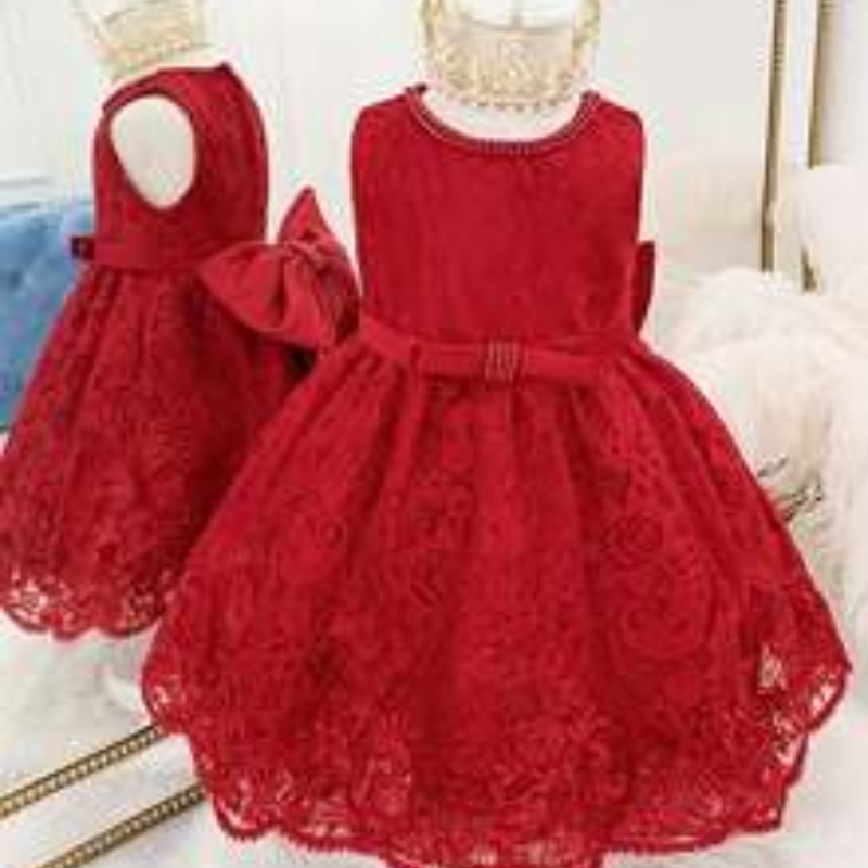 Witte doop prinses jurk kanten kinderen kleding viering kostuum