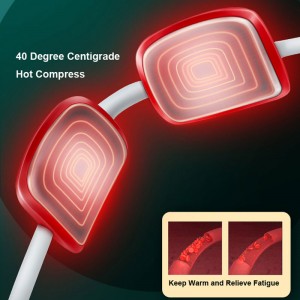 Draagbare elektrische pulshals Massager voor pijnverlichting, intelligentenekmassage met warmte trigger point massager