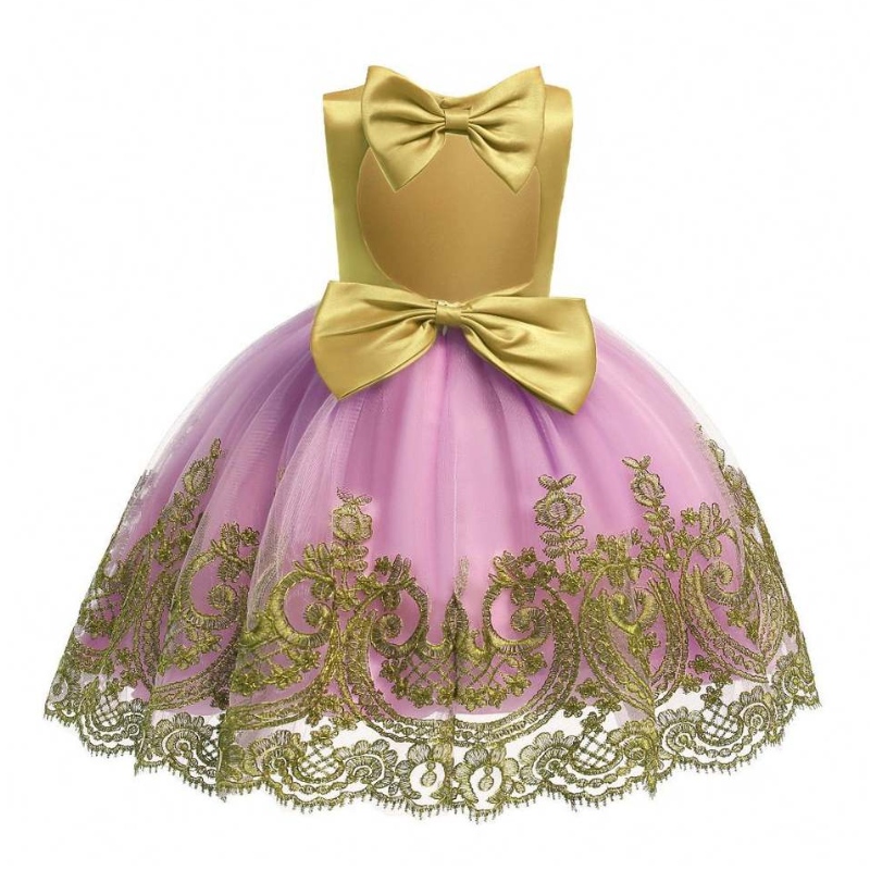 2021 Baige Kids kledingstuk Kerstmis Frock Pasgeboren Baby Girl Birthday Party Jurken B-8086