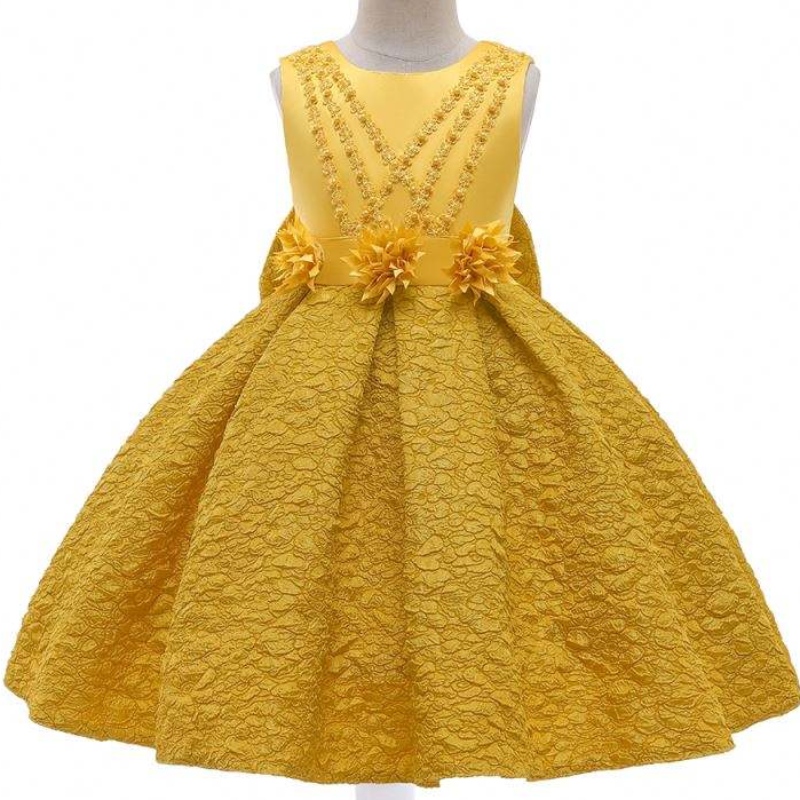 Baigenieuwe meisjes \\ 'trouwjurken kleine kinderen \\' s catwalk prinses jurk verjaardagsfeestje baljurk l5252