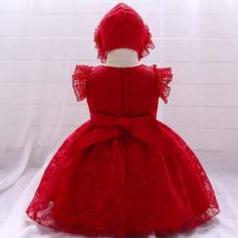 Baige fabrikant meisjes feest mooie kanten doop avond kinderkleding kinderen gezellijke verjaardag jurken