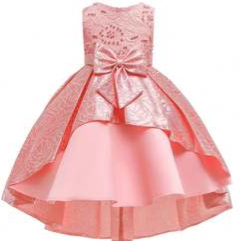 Baige boetiek kleding meisjes feestjurken satijnen kinderen jurk ontwerpen lang kledingstuk T5176