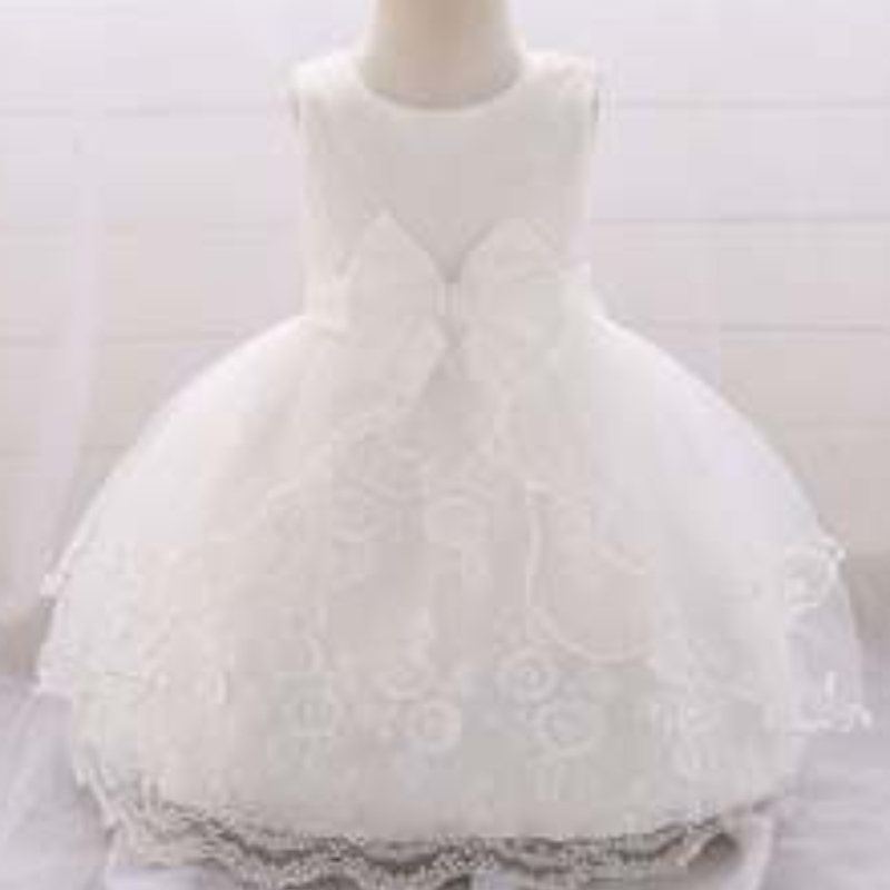 Groothandel zomer Baby Prom Droading Dress Wedding Event Bloemjurk 1-2 jaar Verjaardagsbaljurk L1869XZ