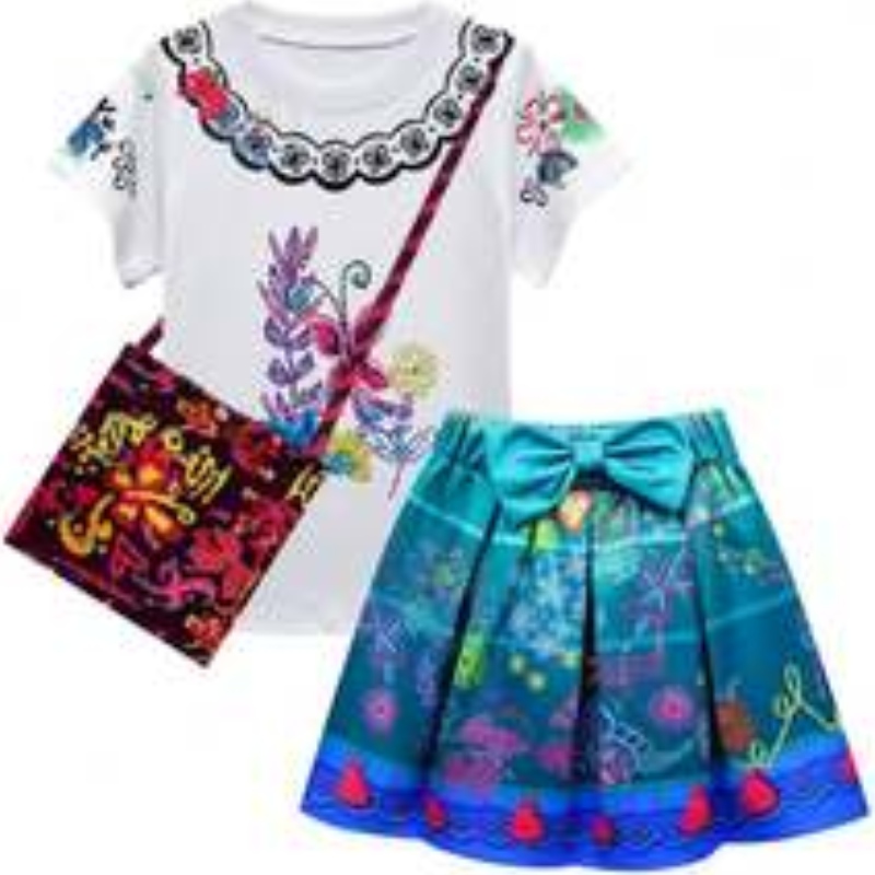 Baige encanto mirabel madrigale cosplay kostuum carnaval Halloween paarse prinsesjurk