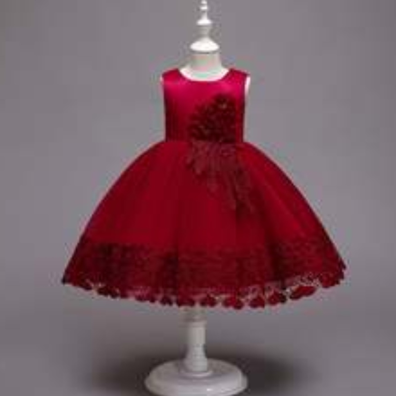 Baige New Fashion Christmas Kids Party Dress 3 To12 Years Children Party Performance Ball Jurk 68032
