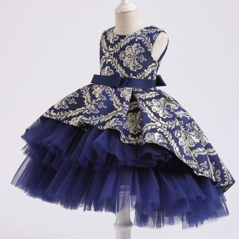 Baige 3-12y Flower Girl Fluffy Dress Factory Wholesale Boutique Kids Kleding Princess Tutu Rok 2171