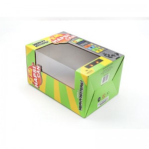 Elektronisch speelgoed gegolfd papieren doos verpakking afdrukken transparant vensterontwerp high-end aangepast