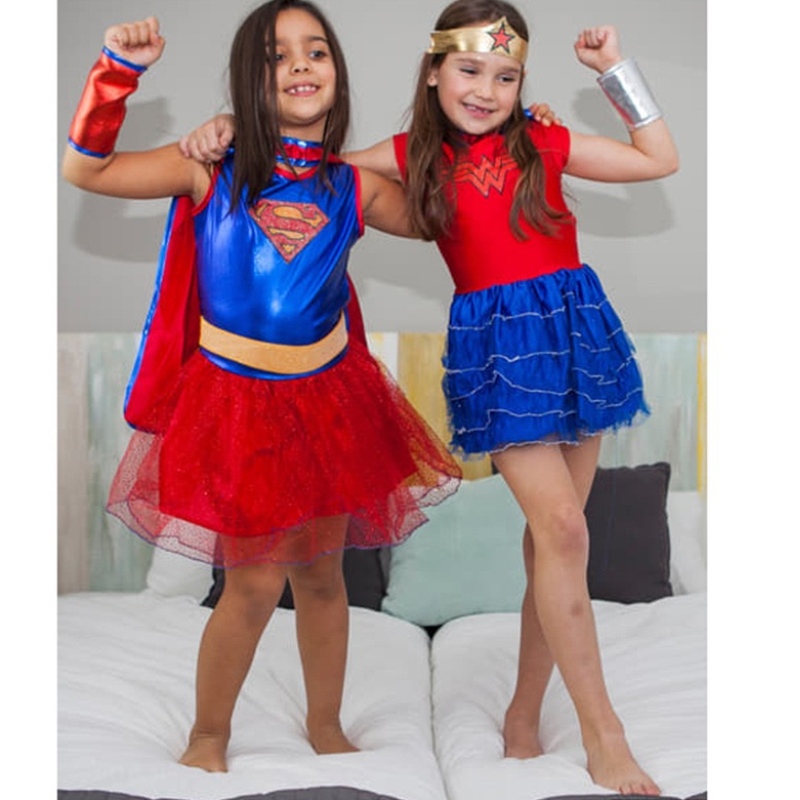 Hot Sale Justice League Child \\'s Supergirl Tutu Dress Halloween -kostuums voor meisjes