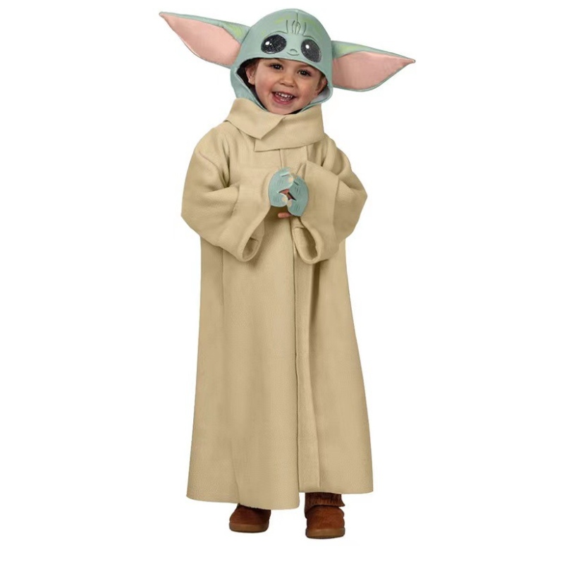 Hot Sale Kids Super schattig jumpsuit met lange mouwen baby yoda kostuum voor Halloween