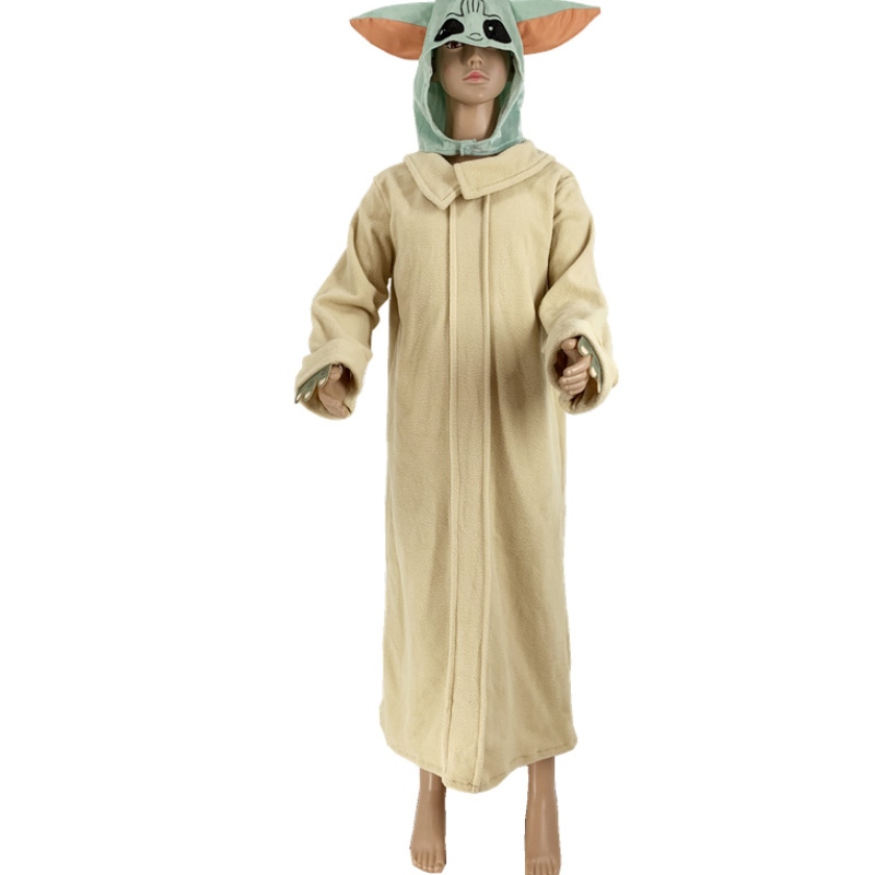 Hot Sale Kids Super schattig jumpsuit met lange mouwen baby yoda kostuum voor Halloween