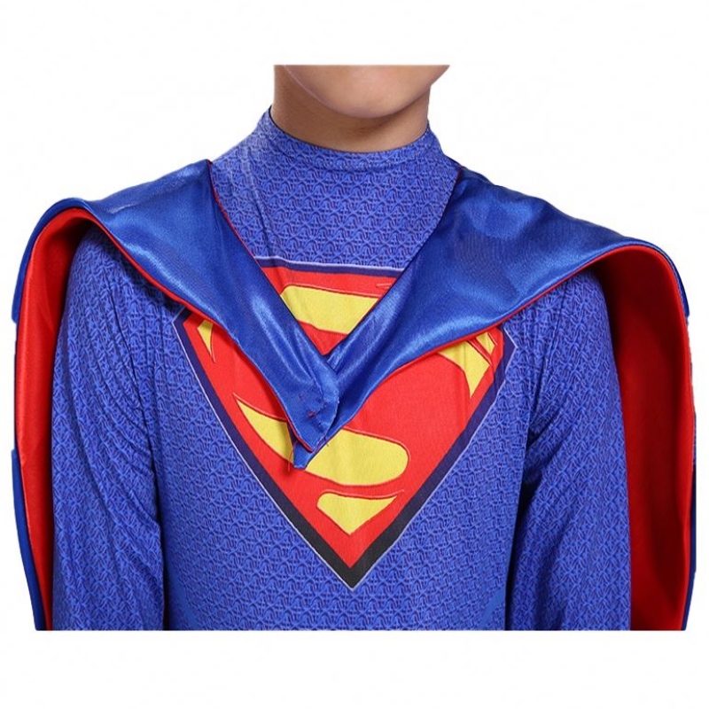 Marvel DC Superhero TV&movie Blue&red Comic Figures Fancy Cosplay Bodysuit Jumpsuit Panty Anime Super Man kostuums met mantel