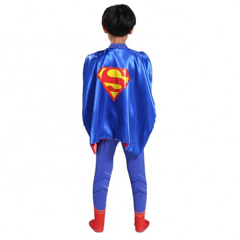 Marvel DC Superhero TV&movie Blue&red Comic Figures Fancy Cosplay Bodysuit Jumpsuit Panty Anime Super Man kostuums met mantel