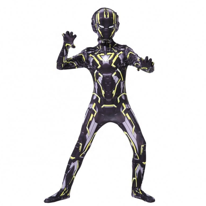 Nieuw ontwerp Cool Avenger Parent Kinderen Costuums Halloween Cosplay 3D Muscle Print The Iron Sets for Man Kids