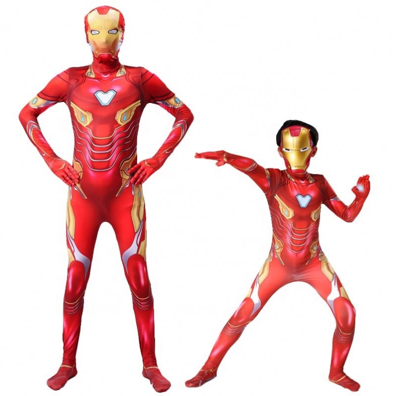 Warrior Infinity Avenger 2022 Ouderkinderen Aangepaste spierpantserontwerp 3D Print Cool Iron Cosplay Pak Men Kids Kostuum