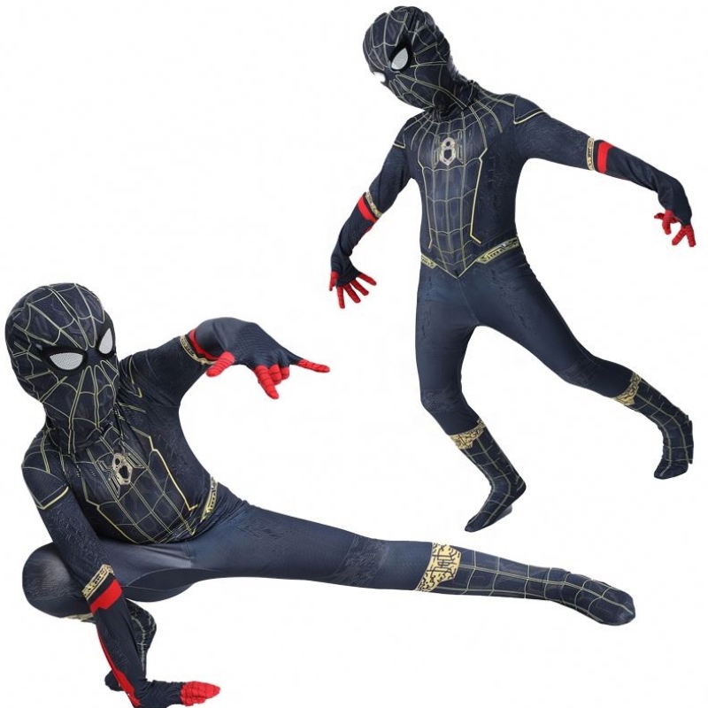 Factory Plus Size Jumpsuit Halloween Cosplay Sets Black Spider Man Movie Costumes Novely&Speciaal gebruik Kostuum