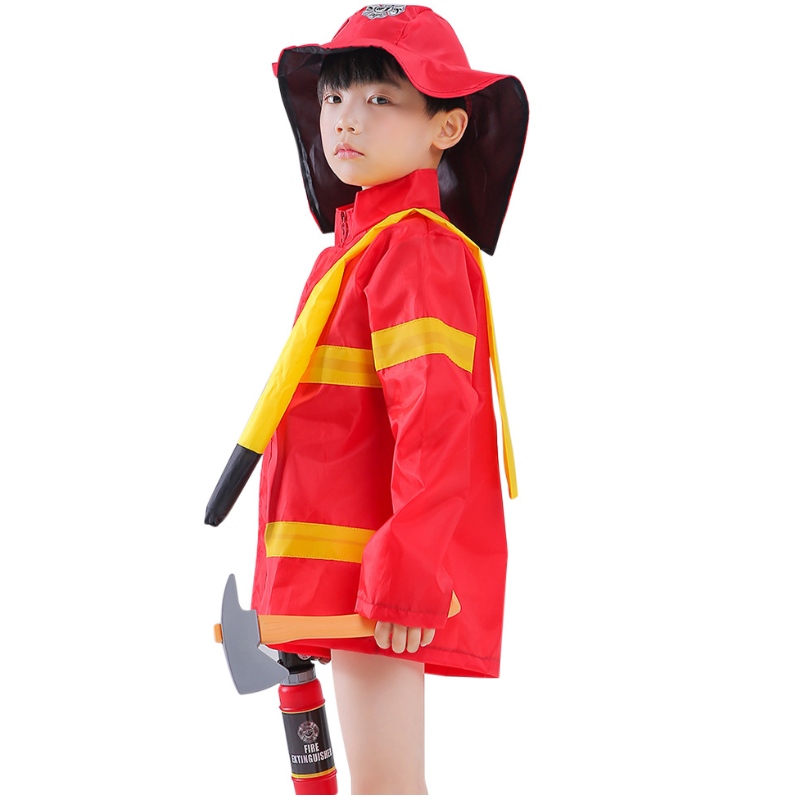 Kids Firefighter kostuum peuter brandweerman verkleed vuur doen alsof outfit