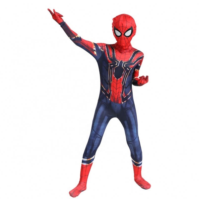 Groothandel klassiek fancy black&red Halloween Suit anime tv&movie Kid Cartoon Clothing Spiderman Performance kostuums jumpsuits
