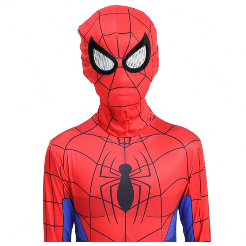 Classic Hot-Sale Halloween Party Kids&adult TV&movie Superhero Cosplay Anime Jumpsuit Spiderman indoor kleding Kostuum met masker