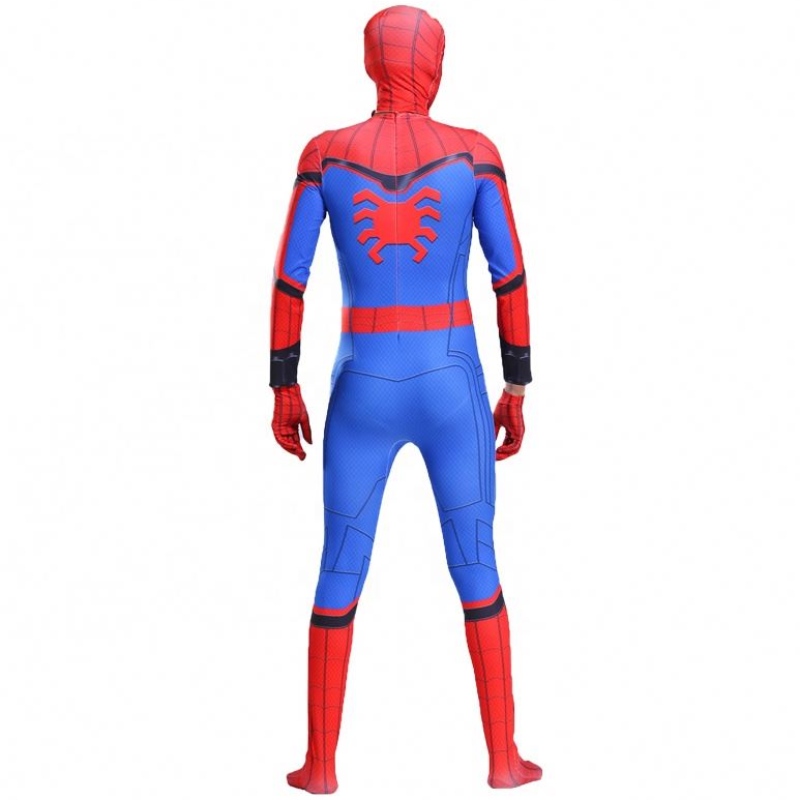 Ouderkinderen van hoge kwaliteit parallelle anime zwarte spider man jumpsuit tv&movie cosplay spiderman Halloween kostuum