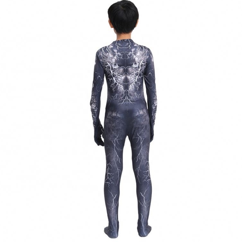 Zwarte spier zentai bodysuit volwassenen superheld enge horror jumpsuit spiderman Halloween cosplay symbiote gif kostuums voor jongens