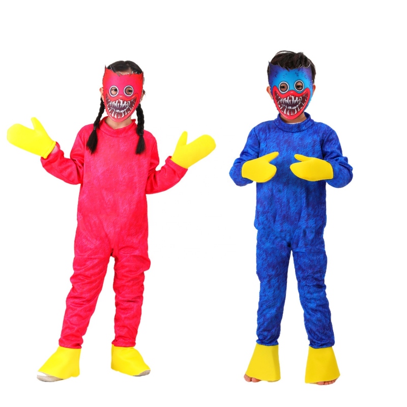 Girls Kids Cosplay Pak Blue Poppy Playtime Huggys Wuggys kostuum voor jongens