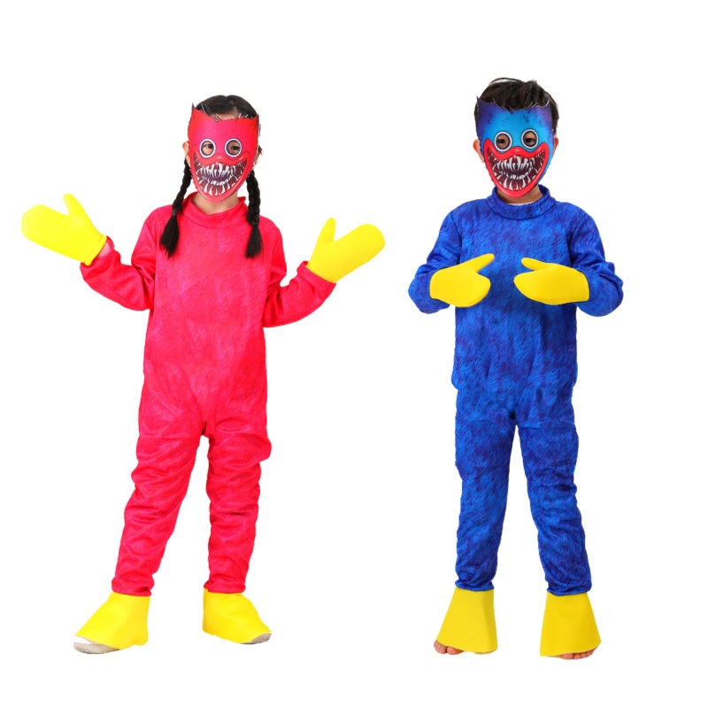 3 stuks spel personage Poppy Playtime Bodysuit Halloween Poppy Cosplay Mask Children \\'s Anime Cosplay kostuum