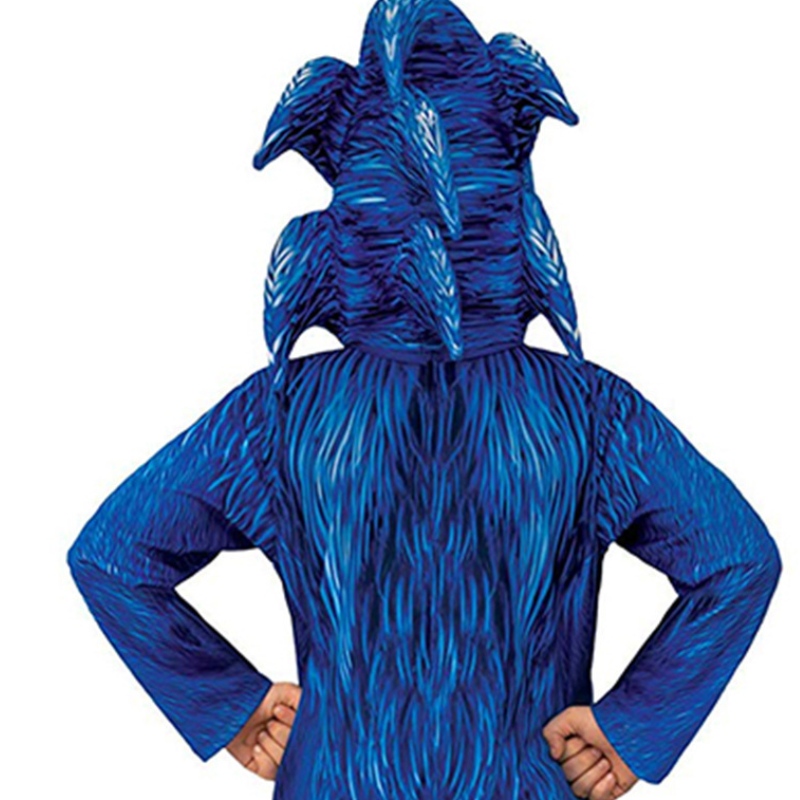 Halloween Party Game Cosplay Kinderen Blue Sonic Jumpsuit Cartoon Sonic The Hedgehog -kostuum