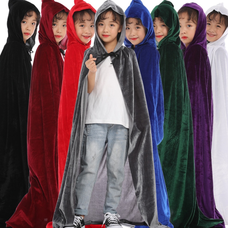 Europese en Amerikaanse populaire Halloween Cloak Ghost Festival Mantel Velvet volwassen mantel