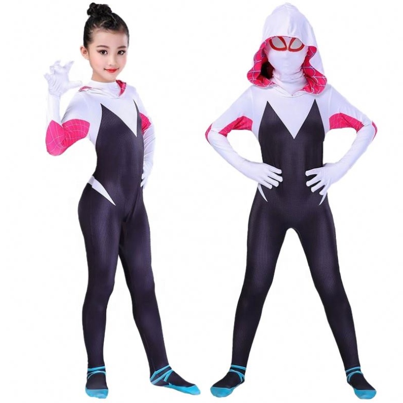Holiday Halloween Party groothandel vrouwen meisjes kinderen gwen spider man parallel universele kleding panty's cosplay kostuums met masker