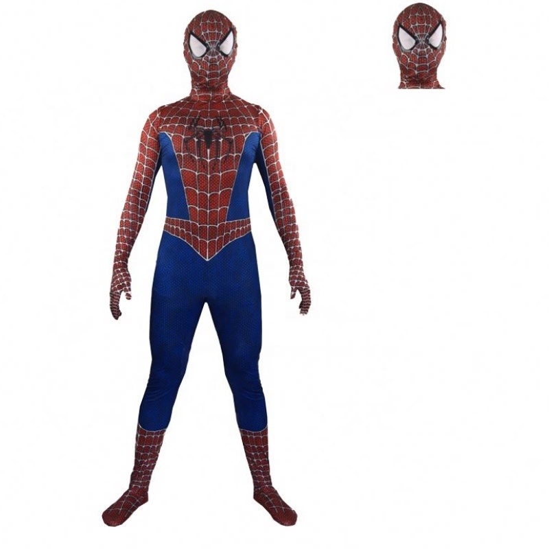 Spier -tv van hoge kwaliteit&movie Roleplay Superhero Jumpsuits Amazing Spiderman -kostuum voor volwassenen