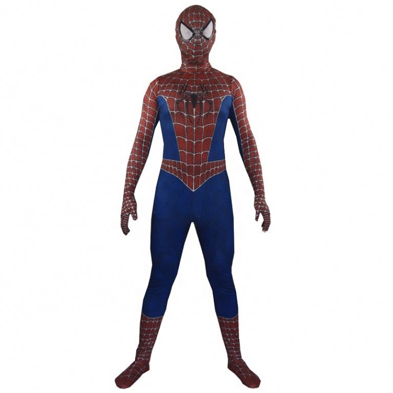 Spier -tv van hoge kwaliteit&movie Roleplay Superhero Jumpsuits Amazing Spiderman -kostuum voor volwassenen