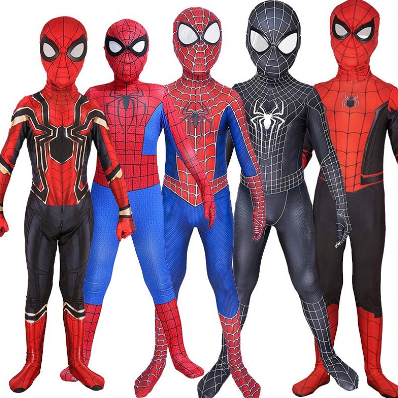 Halloween kostuumleveranciers groothandel spider-man kostuum bodysuit cosplay feestkleding jurk