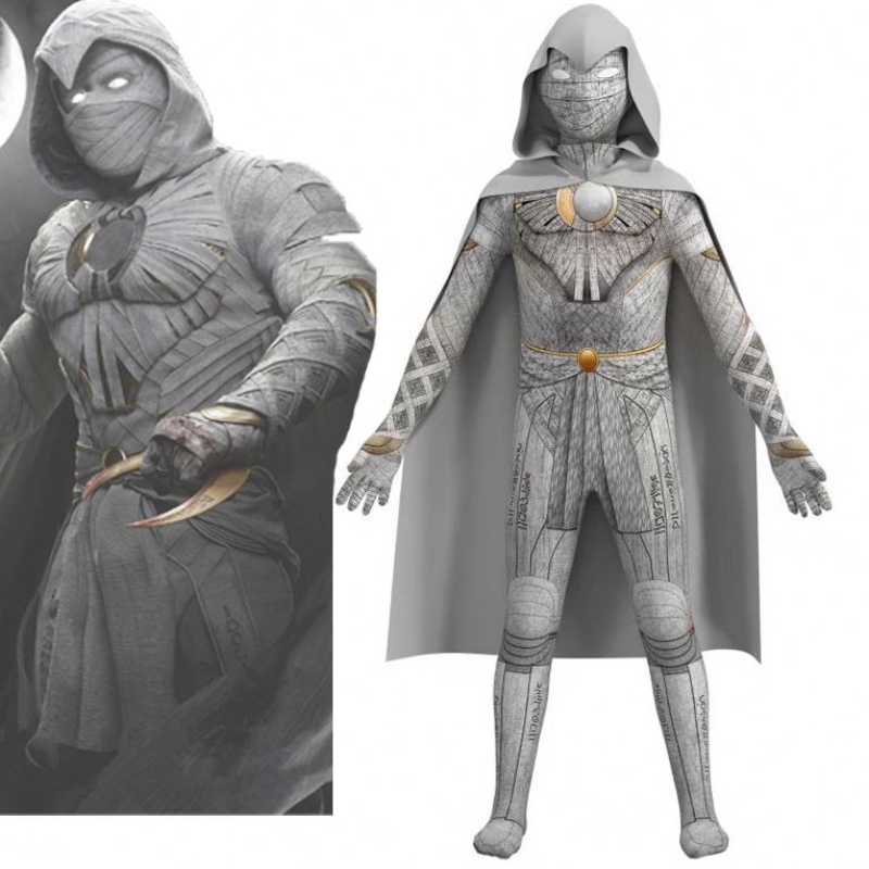 Heet verkopen digitale print Halloween kleding tv&movie kostuums Moon Knight Cosplay kostuums voor mannen