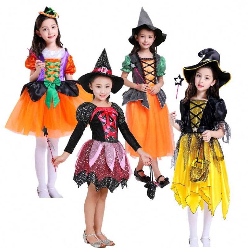 2022 Halloween-feest verkleed heksenkostuum met heksen hoed hcvm-004