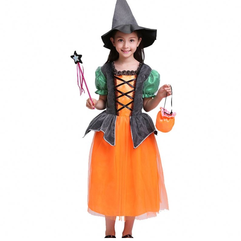 2022 Halloween-feest verkleed heksenkostuum met heksen hoed hcvm-004