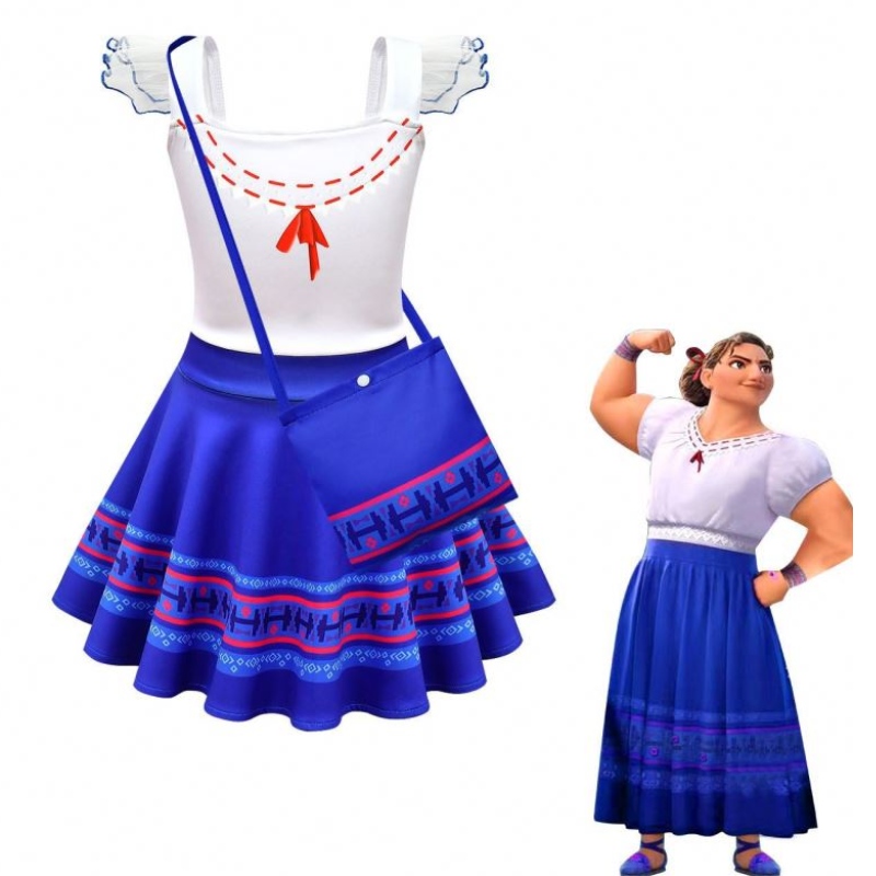 Baige kinderen meisjes encanto mirabel cosplay kostuum carnaval Halloween prinses feestjurk