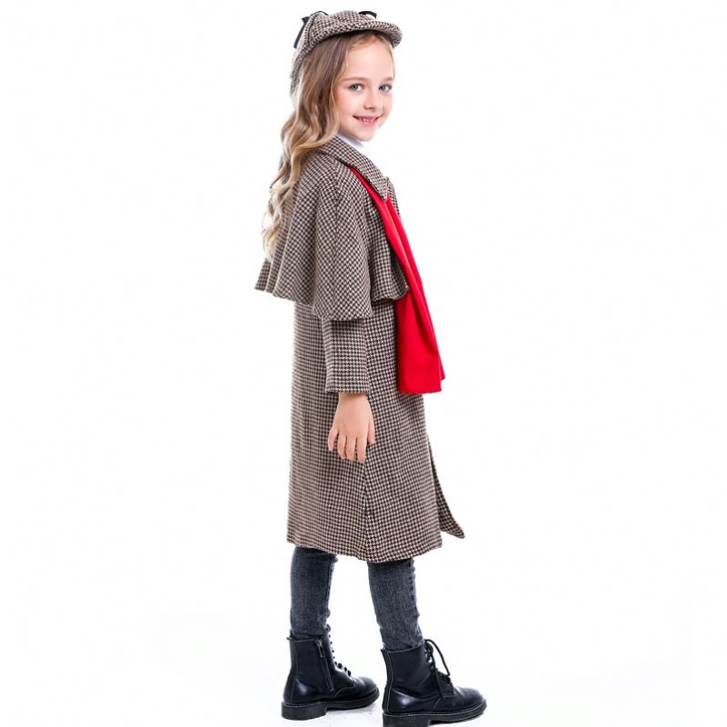 Meisjesjongen detective Sherlock Holmes rollenspel Sherlock Holmes kostuum voor childhcbc-012