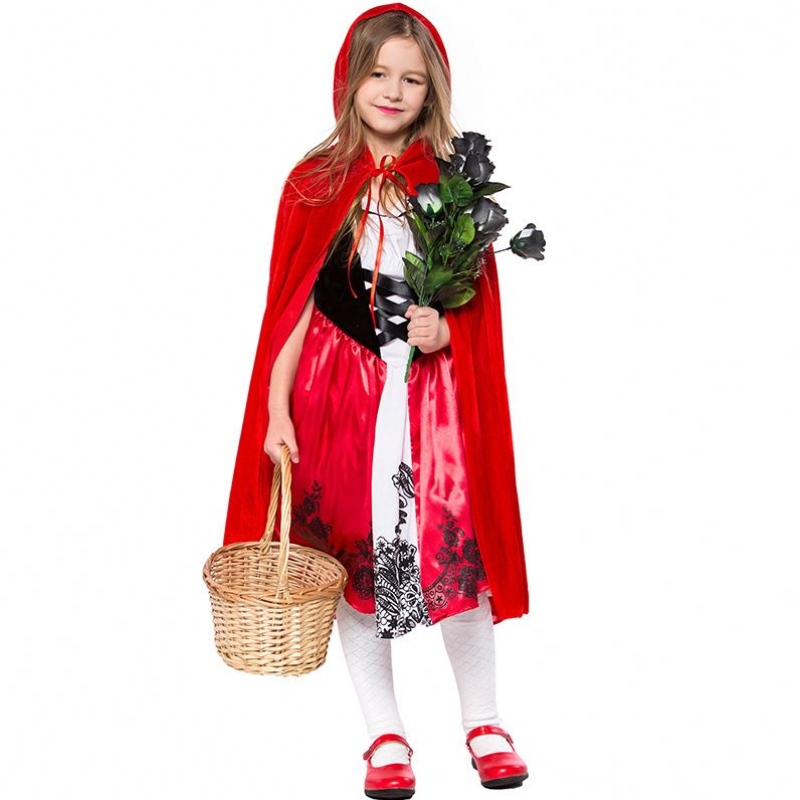 Meisjes Kids Halloween Kostuum Little Red Riding Hood voor meisjes DGHC-087