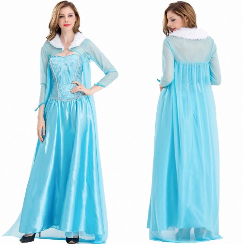 2022 Kleding Volwassen kostuum Vrouwen vermomming Sneeuwkoningin Elsa-kostuum voor volwassen HCGD-056